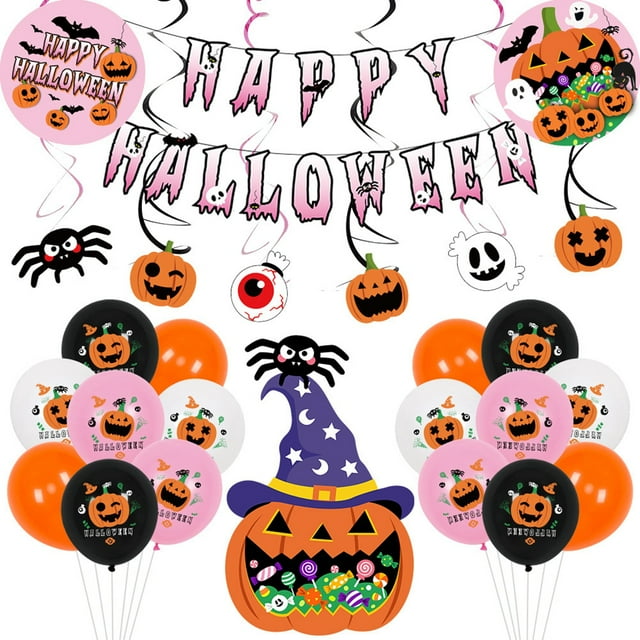 Halloween Party Decoration Set Decorative Party Balloon Set Party Banner Set