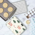 thumbnail image 5 of Yayeee Pot Holders Kitchen Heat Resistant with Pocket 7"x9.8" Cotton Oven Cooking Hot Pads, Beige Christmas Cups, 5 of 7