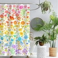 thumbnail image 5 of Boho Style Shower Curtain with Hooks Watercolor Floral Plant Shower Curtains Set for Bathroom Waterproof Shower Curtain Bathtub Accessories Bath Decoration, 5 of 6