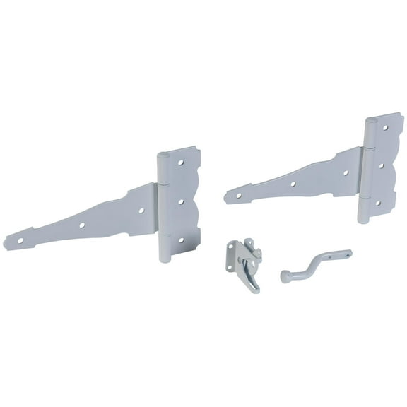 National Hardware 5002264 8 in. Decorative White Steel Gate Hardware Kit