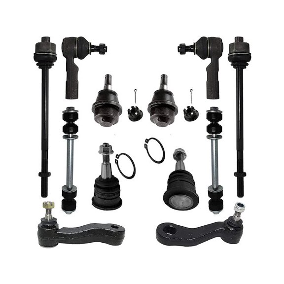 Front Ball Joint Sway Bar Link Tie Rod End Kit - Compatible with 2001 - 2007 Chevy Silverado 2500 HD 2002 2003 2004 2005 2006