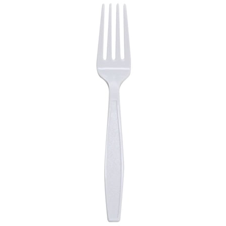 DYJP U2020W 7" PS Extra-Heavy Weight Disposable Fork, White (Pack of 1000)