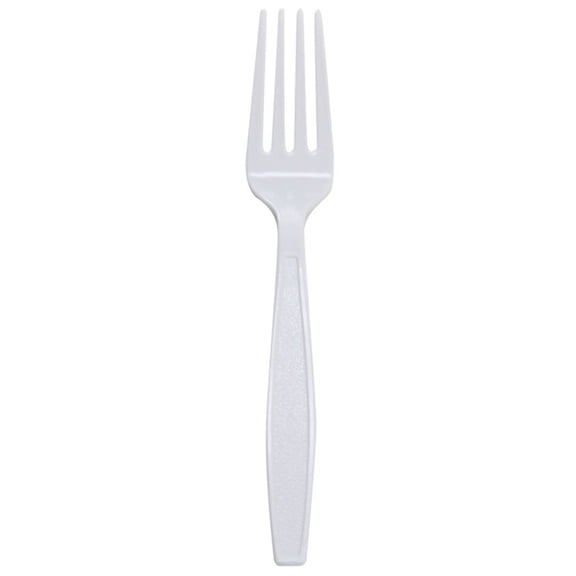 DYJP U2020W 7" PS Extra-Heavy Weight Disposable Fork, White (Pack of 1000)