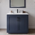thumbnail image 2 of Wyndham Collection Miranda 36" Wood Single Bathroom Vanity in Dark Blue/Black, 2 of 7