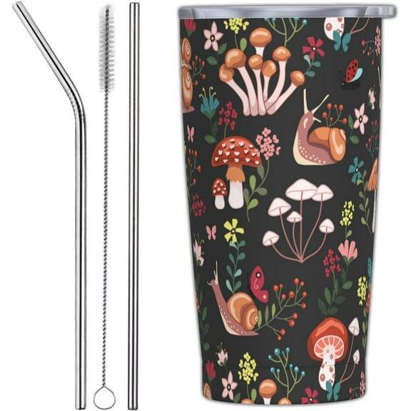 Cat Tumbler with Lid and Straw, 20 oz Stainless Steel Insulated Water Bottle Coffee Mug, Gifts for Cat Lovers