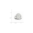thumbnail image 4 of Solid 14k White Gold Engravable Signet Ring (14.3mm) - Size 4.5, 4 of 4