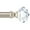 Champagne Gold, variant on KAMANINA 3/4" Single Curtain Rod with Acrylic Diamond Finial, 84 - 120", Antique Silver