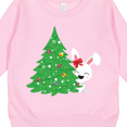 thumbnail image 3 of Inktastic Christmas Bunny, White Bunny, Christmas Tree, Xmas Toddler Sweatshirt, 3 of 4