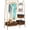 Gold, variant on Rustic Clothes Rack, Clothing Rack for Hanging Clothes Heavy Duty Garment Rack with 5 Wood Shelves Freestanding Portable Closet Organizer for Bedroom/Entryway/Boutiques，Matte Black