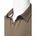 thumbnail image 4 of H2H Men's Casual Slim Fit Short Sleeve Jersey Button Down Shirt (CMTSTS044), 4 of 6