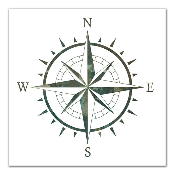 Creative Products Rustic Compass 24x24 Canvas Wall Art