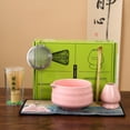 thumbnail image 2 of Juego de 7 piezas de matcha Mochachaju con cuenco para matcha y batidor de bambú, color rosa, 2 of 9
