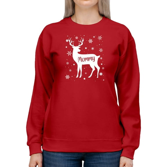 Mommy Reindeer Women Sweatshirt, Female 3X-Large