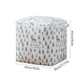 thumbnail image 2 of Heavy Duty Storage Bags with Handles, Large 47x47x45cm Zippered Clothes Storage Bag, Foldable Moving Bag for Blankets, Dorm, Seasonal Organizer, White, 2 of 5