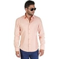 thumbnail image 3 of Men's Slim Fit Dress Shirt Long Sleeve Spread Collar Fitted Convertible Cuff, 3 of 5