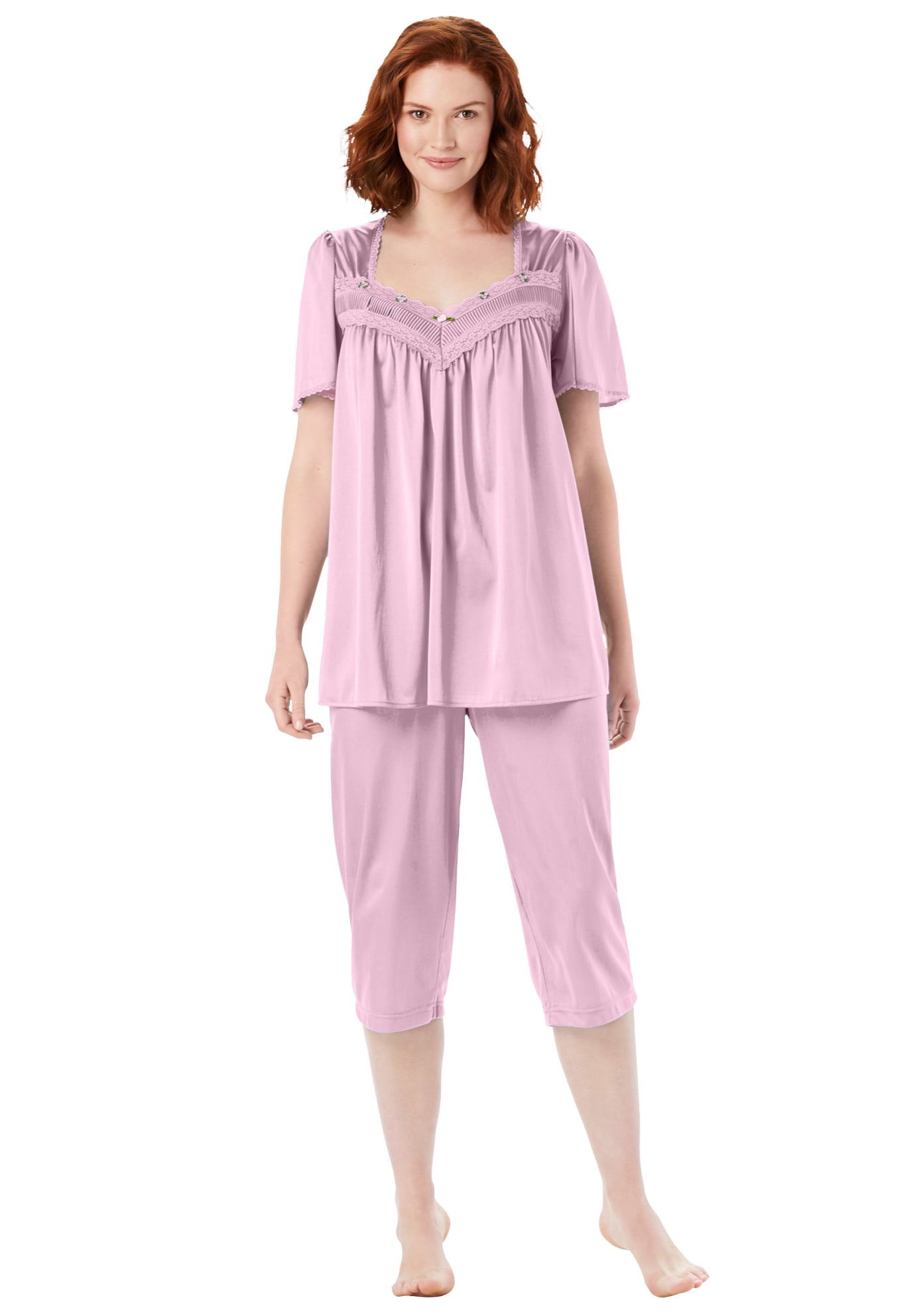 Dreams & Co. Dreams & Co. Women's Plus Size Tricot Pajamas