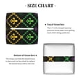thumbnail image 5 of Lsque Mardi Gra Geometric Printed Tissue Box Cover Holder, Facial Paper Organizer Dispenser,Square with Bottom Belt, PVC Leather Decorative Organizer, 5 of 8