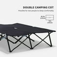 thumbnail image 5 of Outsunny 2 Person Folding Camping, Portable Sleeping Cot w/ Carry Bag Black, 5 of 9