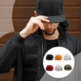 thumbnail image 4 of Bonnet de Marin à Imprimé Skullcap 3 Rayures, Bonnets Confortables Style INS, Casquettes Docker Chaudes, Chapeau Rond Sans Bord Élégant, Bonnet pour Rouge, 4 of 8