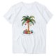 thumbnail image 2 of Puntoco Blusa de manga corta con estampado de moda para mujer, divertida camiseta de cuello redondo, 2 of 3