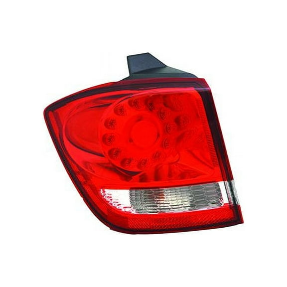 Left Driver Side Outer Tail Light Assembly - LED - without Black Trim - Compatible with 2011 - 2018 Dodge Journey 2012 2013 2014 2015 2016 2017