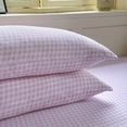 thumbnail image 6 of Pink Gingham King Duvet Cover Set, Pink Plaid Comforter Cover Set, 3 Pieces Checked Bedding Set (Pink Gingham, King), 6 of 7