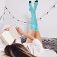 thumbnail image 5 of Dailycode Sheer Knee High Stockings for Women Beautiful Wave, 5 of 7