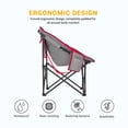 thumbnail image 2 of KingCamp Chaise de Camping Pliante Intérieure/extérieure, Rouge/gris, 2 of 6