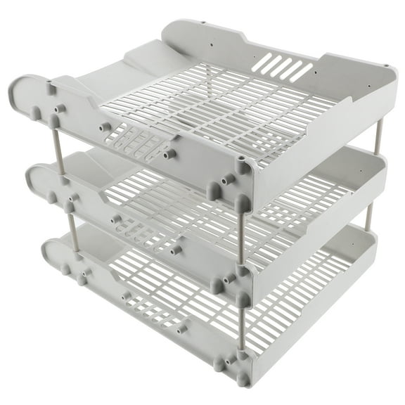 unbranded Office Desk Organizer 3-Tier File Rack Paper Holder Desktop File Paper Storage Tray Office Desk Tray