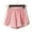 Pink Shorts for Women, variant on Olyvenn Women's Summer Fashion Solid Color Casual Wide Leg Pleated Ruffle Breathable Comfy Loose Elastic High Waist Shorts Pants Trendy Shorts for Women 2023 Black 4