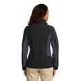thumbnail image 2 of Port Authority Ladies Core Colorblock Soft Shell Jacket-S (Black/ Battleship Grey), 2 of 6
