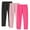 Hot Pink, variant on ZACPNCV 3PC Toddler Girls Leggings Pants Full Length Cotton Basic Leggings Stretchy Soft Leggings Tights Pants Green 9-10 Years