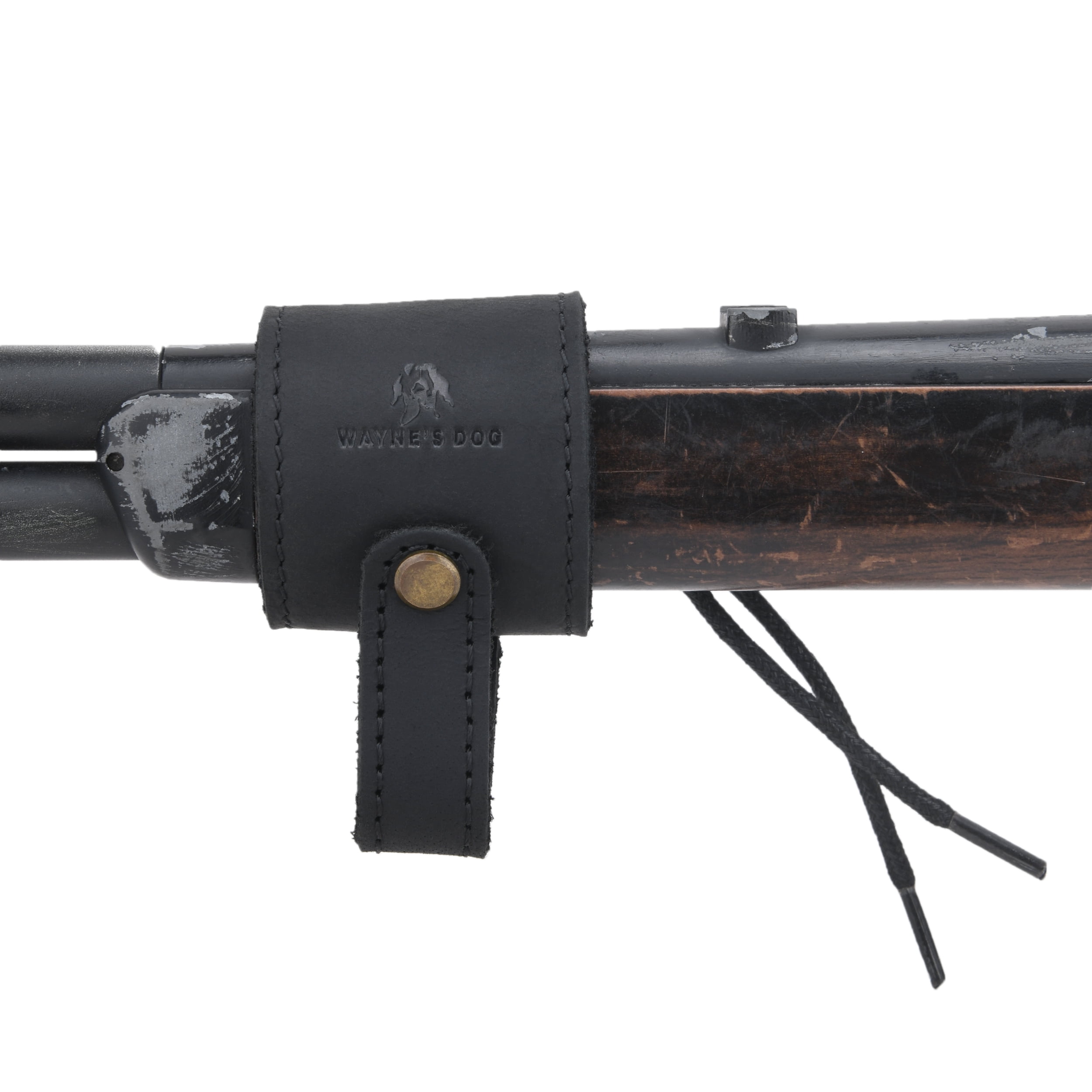 Vintage Leather Gun Sling Barrel Mount Holster for Not Drilling Wood of Your Gun