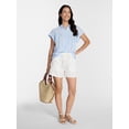 thumbnail image 3 of Time and Tru Women's Soft Utility Shorts, 4" Inseam, Sizes XS-XXXL, 3 of 6