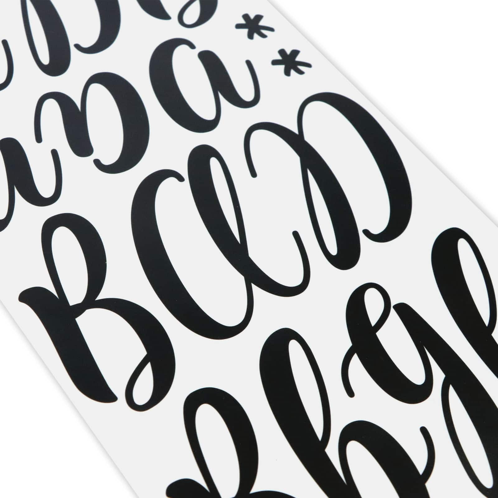 Recollections Black Hand Letter Alphabet Stickers, 12 Pack