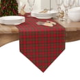 thumbnail image 4 of Table Runner Dresser Scarves Winter Christmas Tartan Plaid Cotton Linen Burlap Table Cover Green Red Buffalo Checker Table Runners for Family Kitchen Dining Holiday Party Banquet Decor, 4 of 5
