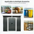 thumbnail image 6 of Alvantor 6 x 5 Ft Outdoor Storage Shed Metal Garden Shed with Sliding Doors and Transparent plate for Backyard, Garden Black, 6 of 7