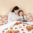 thumbnail image 4 of Homewish HFarm Truck Pumpkin Twin Comforter Sets, Autumn Maple Leaf Bedding Set, White Orange, Reversible, 2pcs 1 Comforter and 1 Pillowcase, 4 of 6
