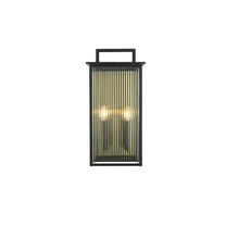 Elegant Lighting Kannon 11.5 inch Outdoor Wall Sconce in Black