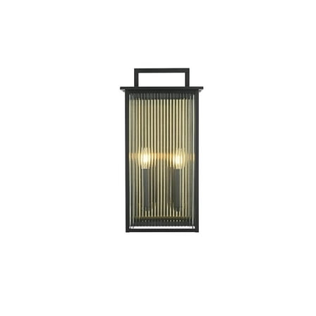 Elegant Lighting Kannon 11.5 inch Outdoor Wall Sconce in Black