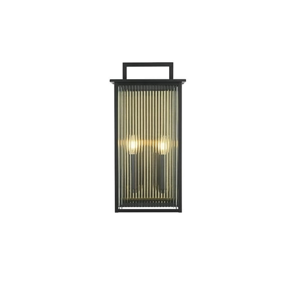 Elegant Lighting Kannon 11.5 inch Outdoor Wall Sconce in Black