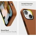 thumbnail image 4 of Leather Case Compatible with iPhone 13 mini Case 5.4 inch, Premium PU Leather Case Cover (with Metallic Buttons & Microfiber Lining) for iPhone 13 mini (2021), Brown, 4 of 7