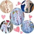 thumbnail image 5 of Bellafa Newborn Baby Fall Winter Outfit Fleece Lining Hooded Jumpsuit Infant Girl One Piece Romper Love Pattern Baby Warm Snowsuit, 5 of 5