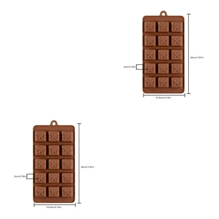 

2pcs Silicone 15 Gift Box Chocolate Mould [Brown] [0PP Bag]