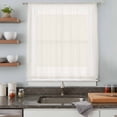 thumbnail image 5 of Cream Greek Key Sheer Curtains 54 Inches Long, Geometric Greece Ancient Farmhouse Geo Light Filering Curtains, Breathable Simi Curtain Privacy Drapes for Kitchen Bathroom Small Window Treatment, 5 of 9