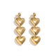 thumbnail image 1 of Pendientes con forma de corazón en capas – Pendientes con colgante en forma de corazón chapados en oro, regalos de joyería para mujeres y niñas, 1 of 5