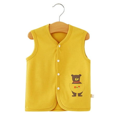 

nsendm Toddler Baby Boys Girls Winter Sleeveless Cartoon Coat Outwear Warm Coat Vest Jacket Fruit Kids Coats Girls Winter 2t Coat D 2-3 Years