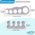thumbnail image 4 of Separadores de dedos en gel Chiroplax para aliviar los juanetes (2 pares), 4 of 5