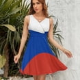 thumbnail image 7 of Flag of Russia Dress Fashion Beach Long Dresses Female Party Printed Sundress, 7 of 7