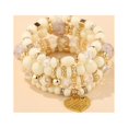 thumbnail image 1 of Pulsera multicapa de estilo bohemio popular de moda europea y americana con cuentas de corazón de melocotón de cristal, joyería de mano para mujer, 1 of 6